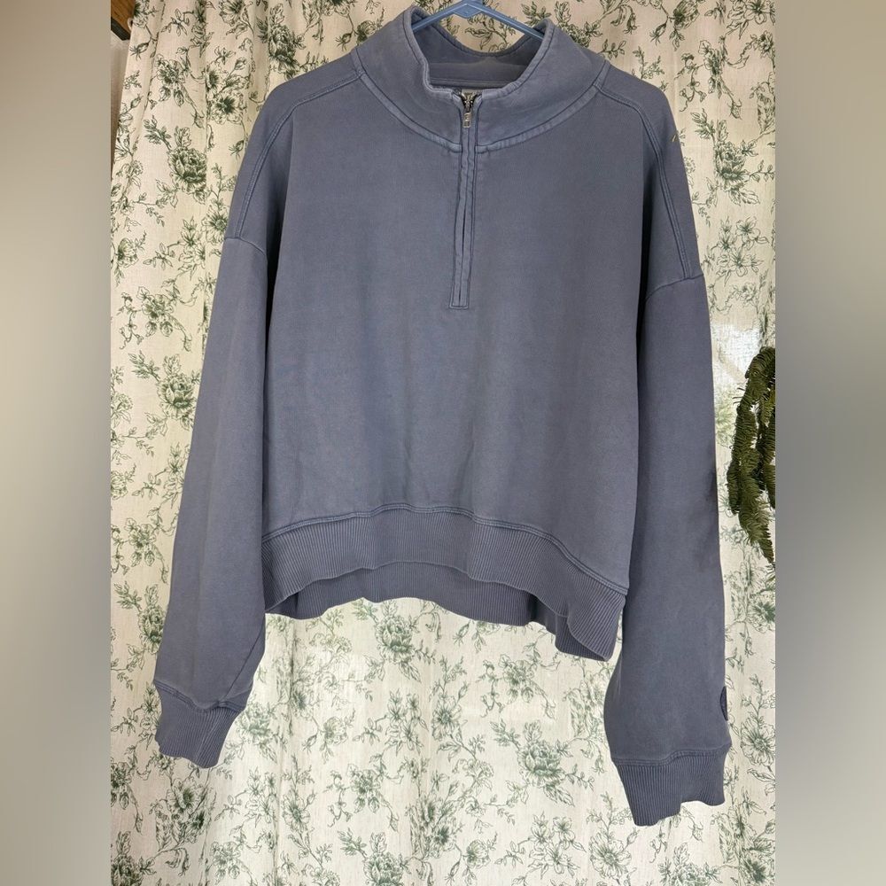 Pink half zipper sweater